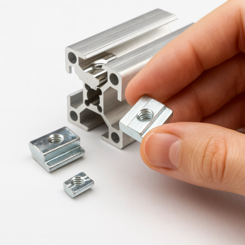 So setzen Sie T-Slot-Muttern ein 